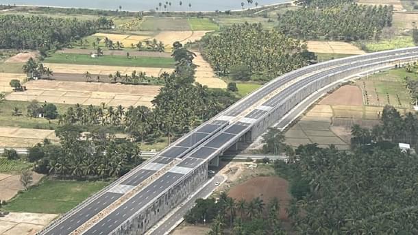Aerial view of Bengaluru - Mysuru expressway (@nitin_gadkari/Twitter)