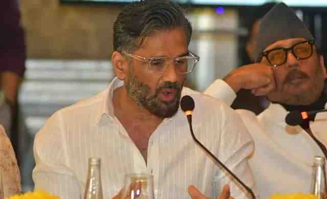 A still from Sunil Shetty's talk yesterday