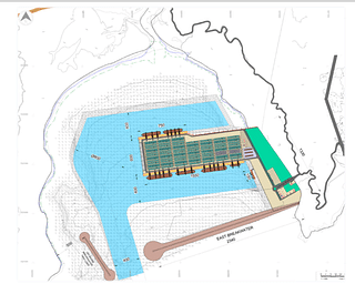 Layout of the Phase 1 Port Development.