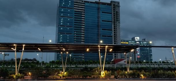 A completed stretch of the project at night (HGCL)