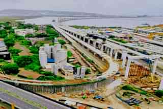 Mumbai Trans harbour link 
Sewri interchange with eastern freeway (Via Twitter/Rishi Kesh Singh)