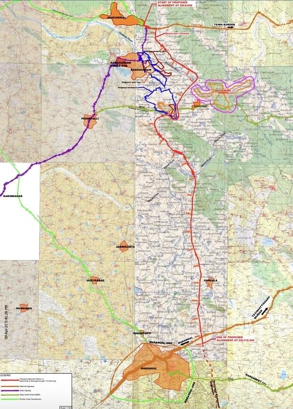 Mancherial and Warangal section of Nagpur – Vijayawada Expressway (NHAI)
