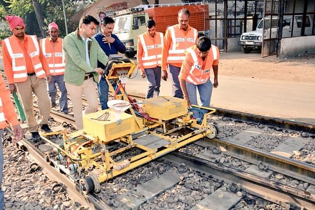 Trolley-based inspections for ultrasonic flaw detection (USFD) of tracks that is used at present. (Representative image).