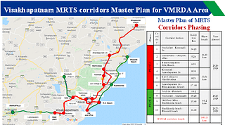 Proposed Vizag metro, tram map  (APMRCL) 