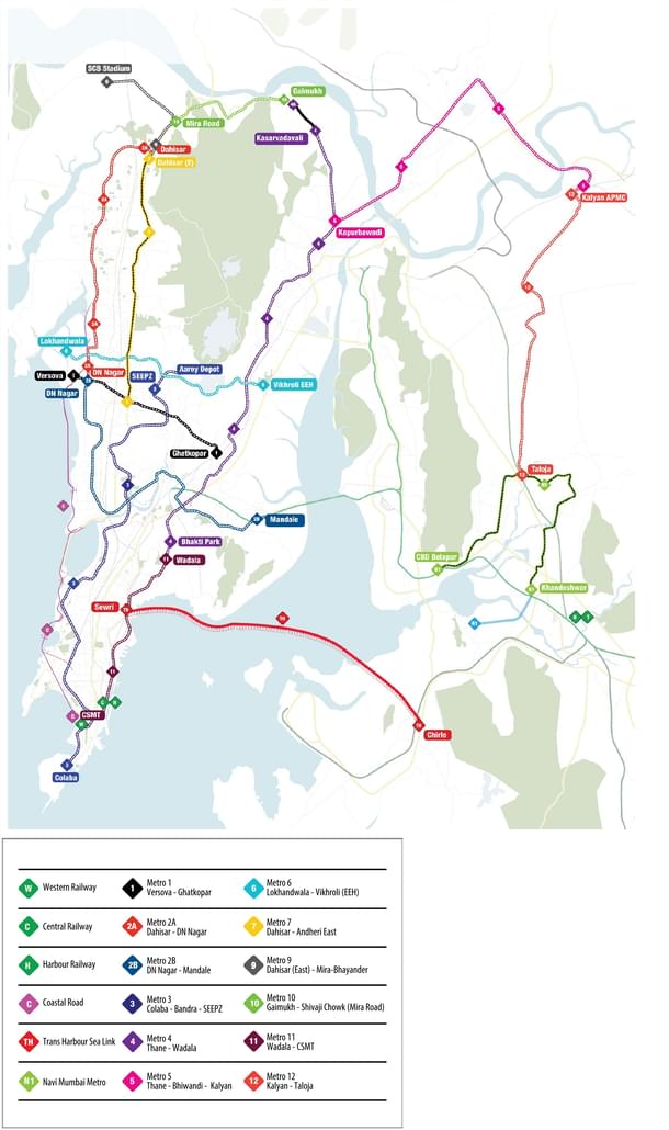 Metro Line 12 (Orange) as part of MMR Metro Infrastructure Plan. (Source: KnightFrank).