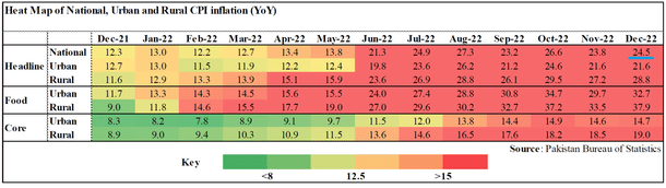Table 1: Inflation in Pakistan (Open in new tab to enlarge)