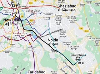 Indicative alignment (in Black) of the planned connectivity between NDLS and Knowledge Park II.