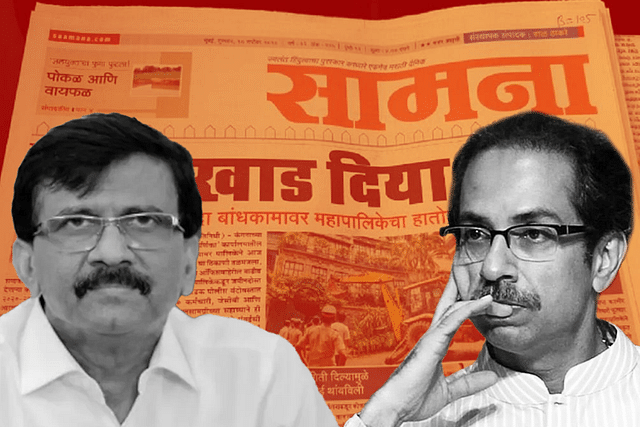 Sanjay Raut (L) and Uddhav Thackeray 