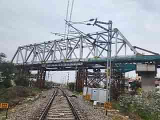 open web girder (OWG) over the railway track near Benniganahalli,