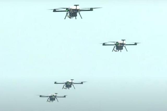 Indian Army's Swarm Drones (image Via YouTube).