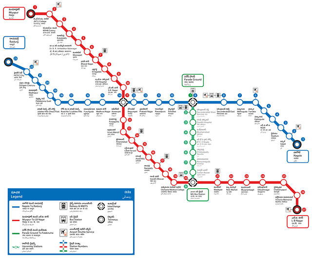 Hyderabad Metro- Operational Lines