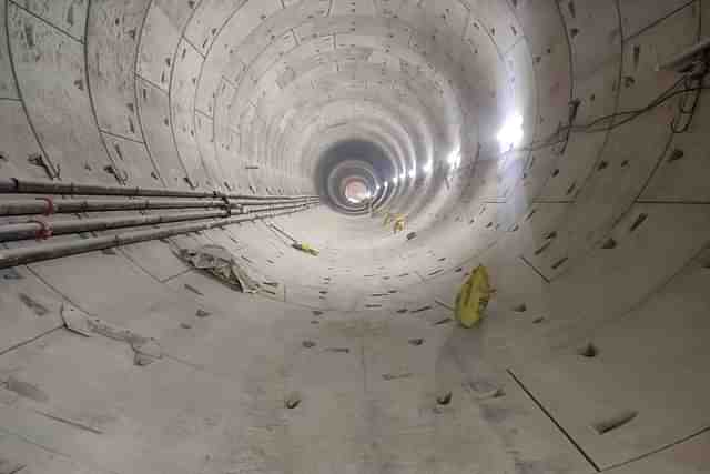 The tunnel boring machine (TBM), also known as Sudarshan 8.1, is constructing this tunnel.