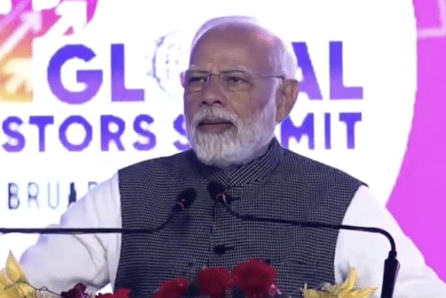 PM Modi at UP Global Investors Summit 2023 (Pic Via Twitter)