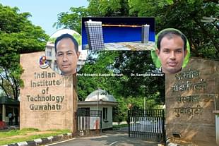IIT Guwahati researchers Bosanta Ranjan Boruah and Santanu Kanwar whose Free Space Optical Communication technology has been transferred for commercial rollout.