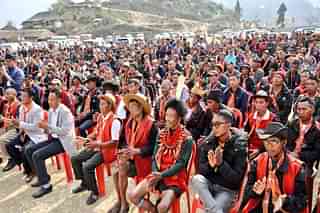 People of Nagaland at the recent event addressed by Kiren Rijiju (Twitter).