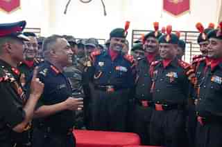 Indian Army Chief General Manoj Pande and other members of the Armed Forces. (representative image via Twitter).