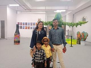 Jyoti with her family at Nagpur Kala Sangh 2023
