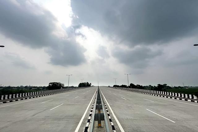 The 4-Lane wide section from Phagwara to Rupnagar.(Nitin Gadkari/Twitter).