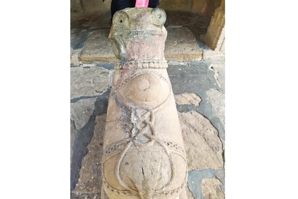 Endless knot on the back of Nandi - so casually just like that infinity got localized on the back of Sacred Nandi!