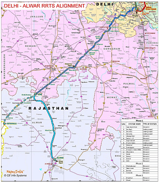 Delhi-Alwar RRTS Alignment