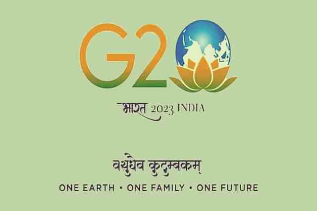 The G20 logo unveiled by Prime Minister Narendra Modi.