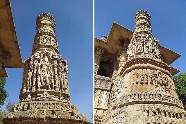 These decorated pillars actually form mini-temples in themselves.