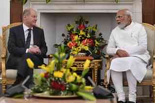 PM Modi With German Chancellor Scholz (Pic Via Twitter)