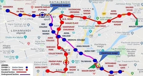 Agra Metro Map