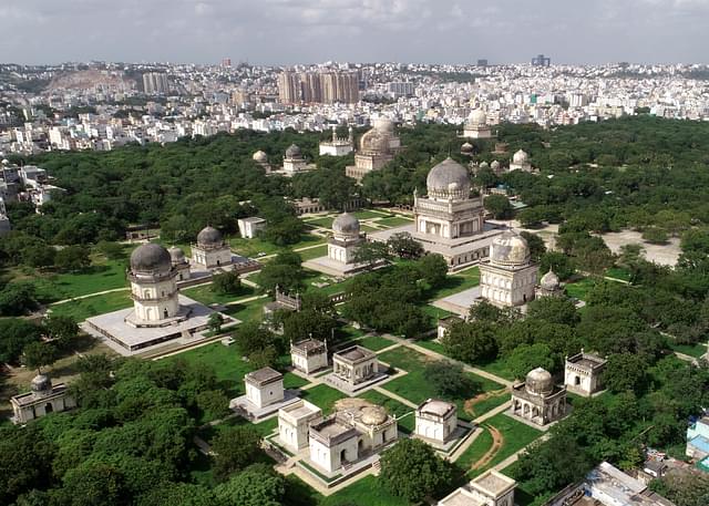A panoramic view of the Qutb Shahi Heritage Park