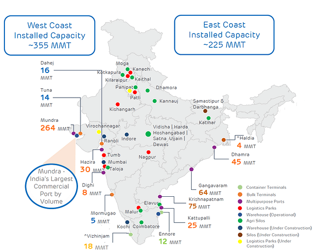 Ports Managed by Adani Group