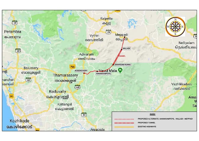 Anakkampoyil–Kalladi Meppadi road tunnel project (Mathrubhumi)