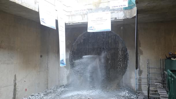 Sudarshan 8.2 making the breakthrough from the tunnel.