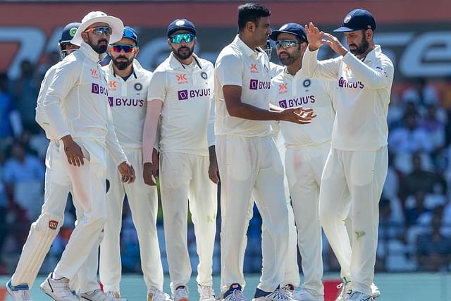 Indian Cricket team during the test match.