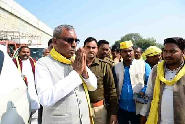 Om Prakash Rajbhar of the Suheldev Bharatiya Samaj Party (SBSP).