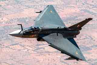 Hindustan Aeronautics Limited (HAL) manufactured Light Combat Aircraft (LCA) Tejas Mk-1 fighter jets.