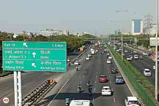 The Gurugram-Delhi Expressway.