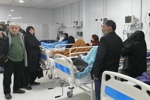 Girls being admitted in hospital in Iran