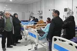 Girls being admitted in hospital in Iran 