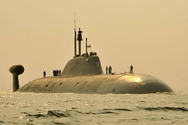 File photo of INS Chakra-2 nuclear attack submarine leased from Russia. Representative image. (@livefist/Twitter).