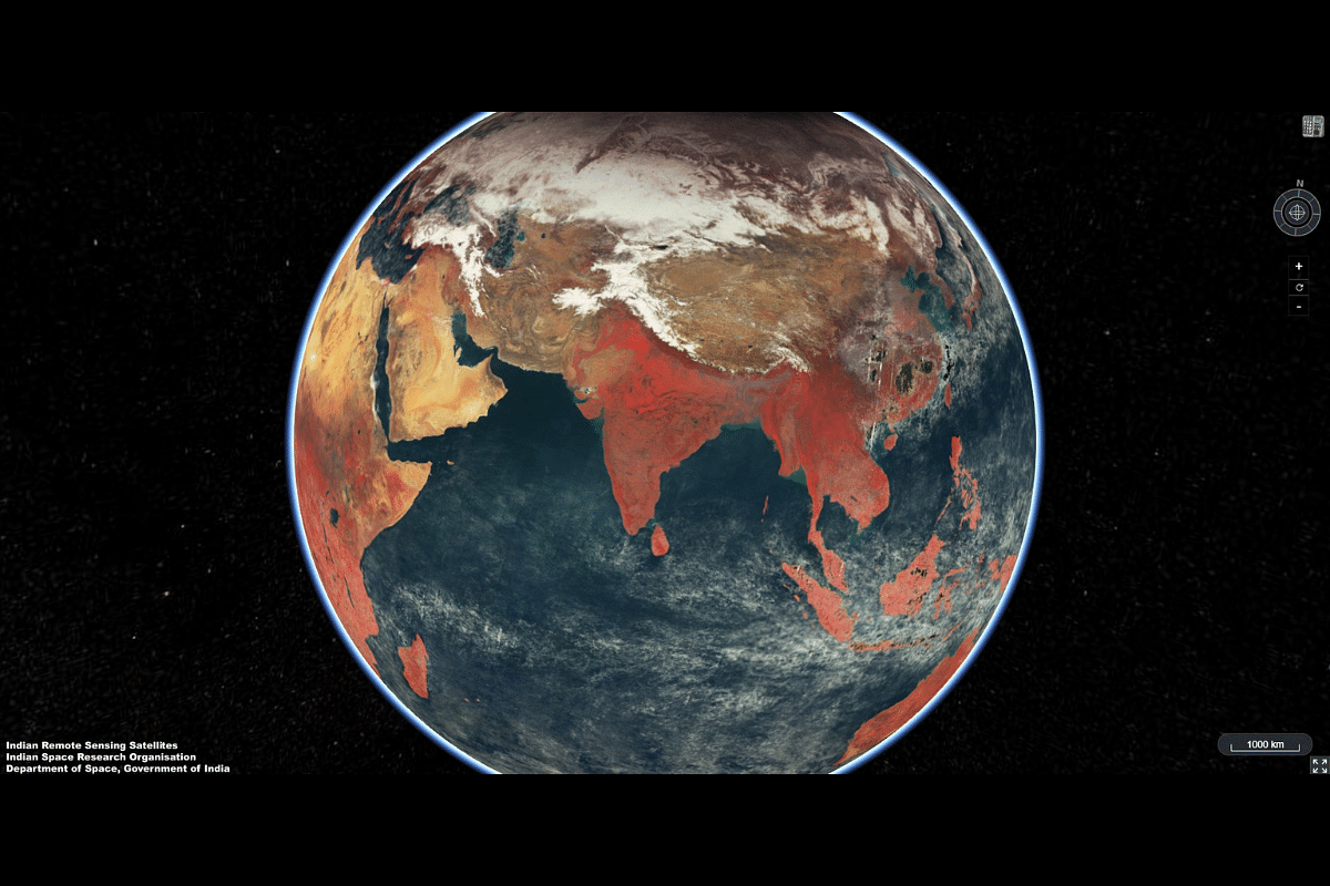 One of the Earth images shared by ISRO shows India in glorious view. (Photo: ISRO/Twitter)