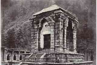 The Sharada Peetham in the 19th century; currently it lies in Pakistan-occupied-Kashmir. 