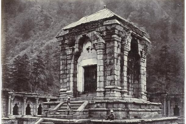The Sharada Peetham in the 19th century; currently it lies in Pakistan-occupied-Kashmir.
