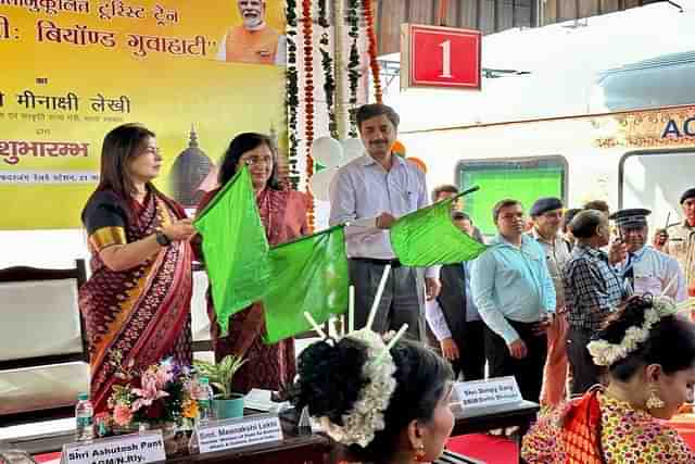 Bharat Gaurav North East Discovery: Beyond Guwahati Express being flagged off by Minister of State for Culture Meenakshi Lekhi.