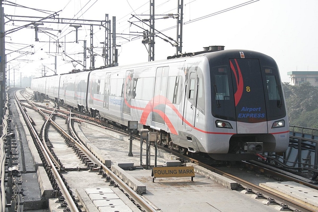 The Delhi Metro Airport Express.