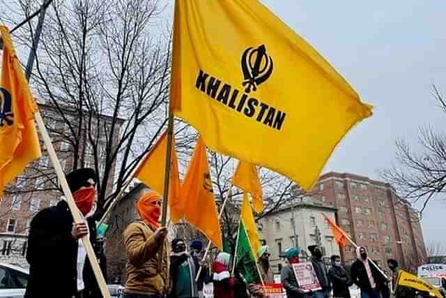 Pro-Khalistan activists stage a demonstration. (Representative image) (ANI)