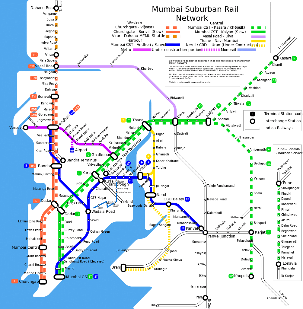 Mumbai CSMT Uran Train Service Likely To Begin By Month End As The   1004px Mumbai Suburban Rail Map Svg 