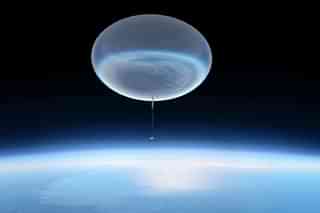 An illustration showing a high-altitude balloon ascending into the upper atmosphere (image via NASA Website).