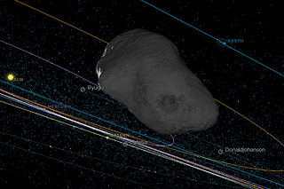 The 2023 DW asteroid. (Screenshot from NASA's Eyes)