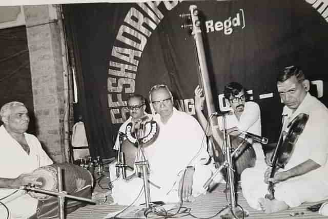 R K Srikantan with MS Gopalakrishnan at the samithi.