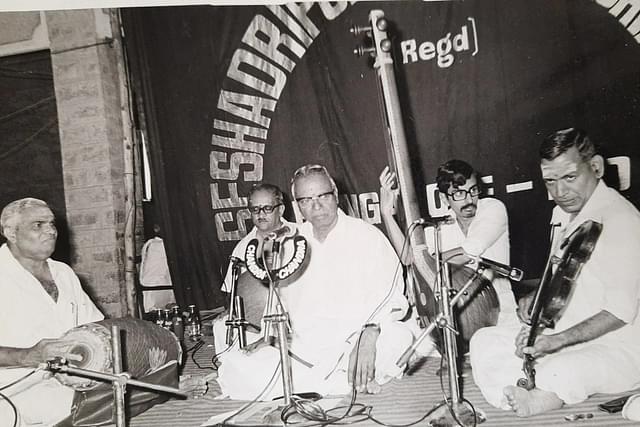 R K Srikantan with MS Gopalakrishnan at the samithi.